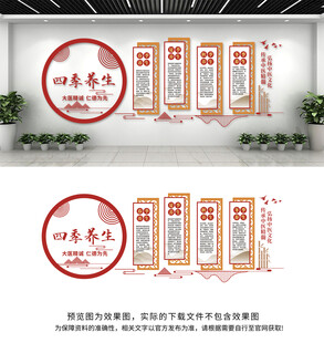 四季养生文化墙