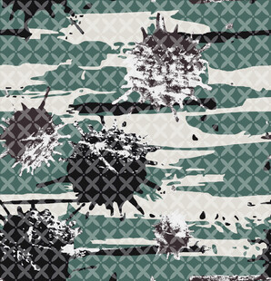 绿白泼墨几何图案纹理