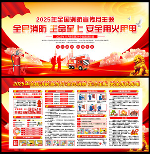 2025消防宣传月展板及宣传栏