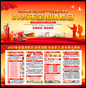 消防日主题海报