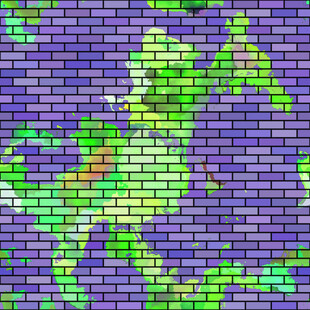 彩色马赛克砖墙图案