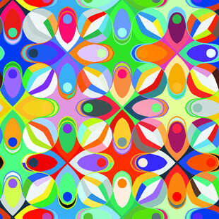 多彩几何图案抽象艺术背景