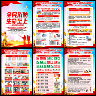 2025消防安全月展板