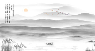 中国风水墨山水画