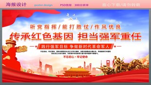 红色基因传承主题宣传海报