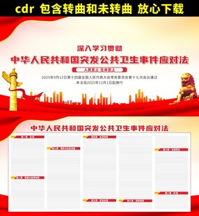 突发公共卫生事件应对法展板