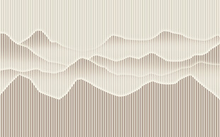 新中式格栅山水画幕墙背景墙