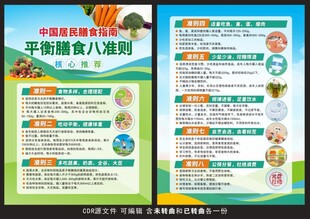中国居民膳食指南宣传单