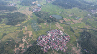 俯瞰乡村聚落美景