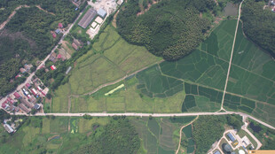 俯瞰乡村田野景观