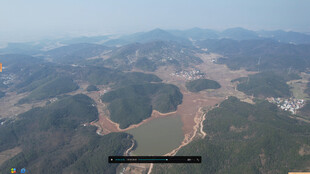 俯瞰山川河流壮丽景观