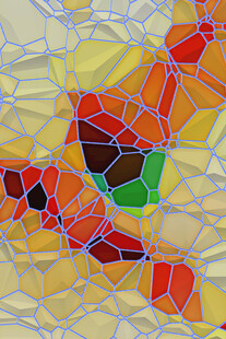 彩色玻璃风格抽象图案