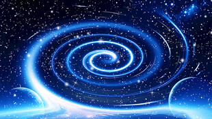 蓝色宇宙星空星球旋涡