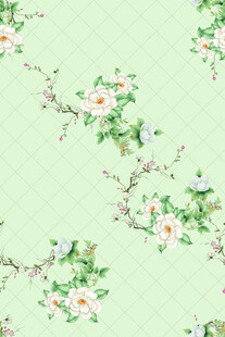 清新淡雅花卉图案背景