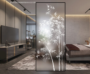 高清分层屏风玻璃打印图