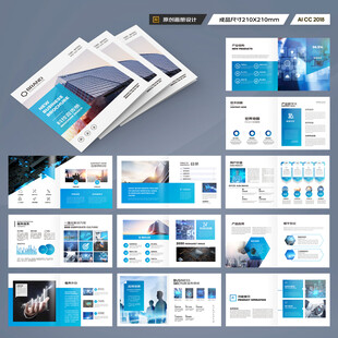 方形信息技术画册