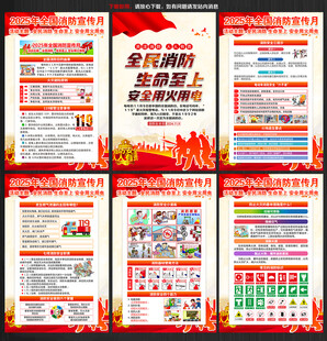 全国消防日展板