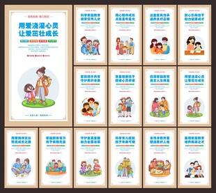 家庭教育展板