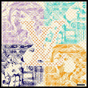 复古风格拼贴艺术图案