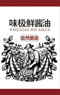 极鲜酱油包装设计图案