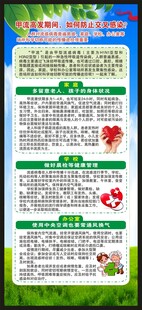 甲型流感防治知识展架