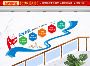 企业文化楼梯文化墙