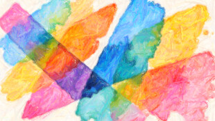 多彩水彩几何图案背景