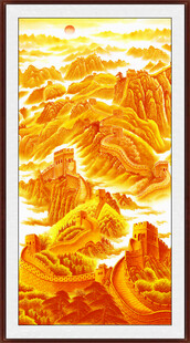 玄关万里长城挂画