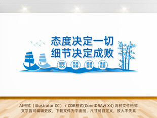 态度决定一切励志墙面标语