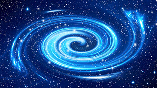 蓝色宇宙星空旋涡星系
