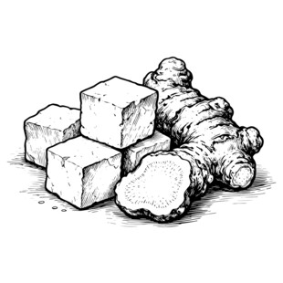 茯苓 线稿矢量图