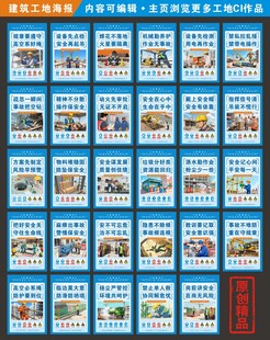 建筑工地安全生产海报