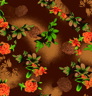复古花卉图案纹理背景