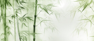 水墨竹林背景墙 