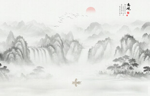 中式水墨山水