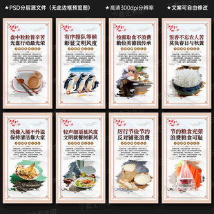 食堂文化标语展板