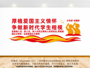 厚植爱国主义情怀爱国教育文化墙