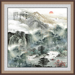 国画中堂山水画