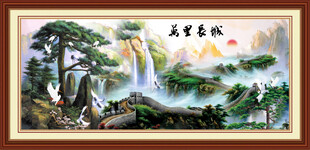 万里长城国画风景图