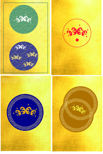 金底圆形图案设计元素