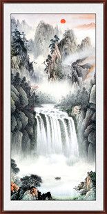 玄关办公室山水画 