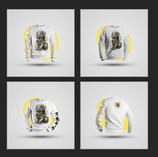 创意守护兽卫衣T恤设计展示