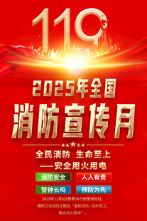 2025年全国消防日海报