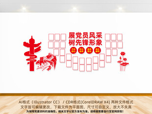 党员风采文化墙