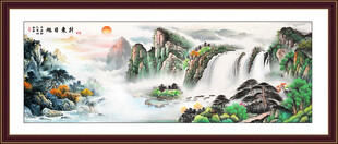  山水画国画山水画