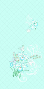 清新手绘花卉图案背景