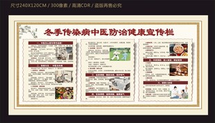 冬季传染病中医防治健康宣传栏