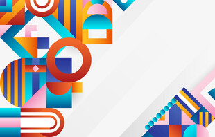 多彩几何抽象图案设计