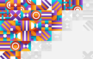 多彩几何抽象图案背景