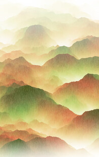 水墨风格山峦美景